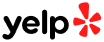 Yelp logo featuring the word "yelp" in lowercase letters with a red burst star icon.